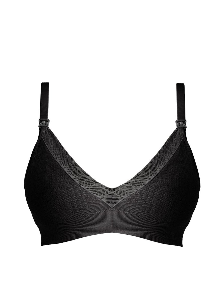 Caress Seamfree Bamboo Multifit Bra | Black | Regular & Full Cup - Nest and Sprout - Hot Milk
