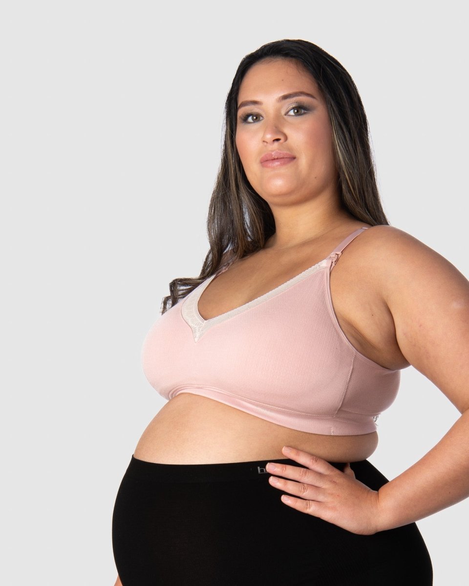 Caress Seamfree Bamboo Multifit Bra | Pink | Regular & Full Cup - Nest and Sprout - Hot Milk