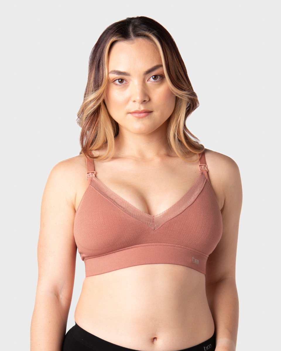 Caress Seamfree Bamboo Multifit Bra | Sienna | Regular & Full Cup - Nest and Sprout - Hot Milk