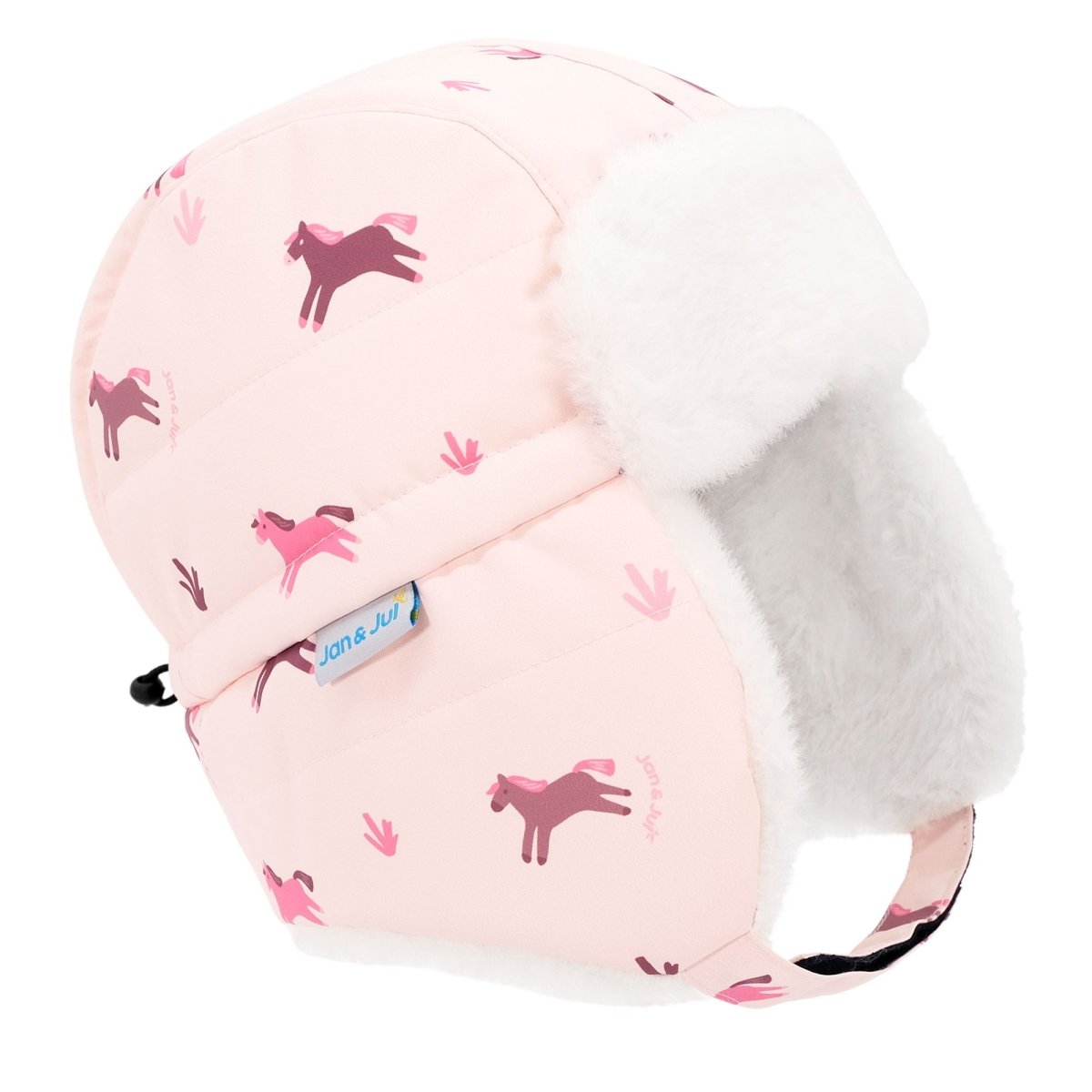 Jan & Jul Toasty-Dry Trapper Hat – Pink Ponies - Nest and Sprout-Jan & Jul