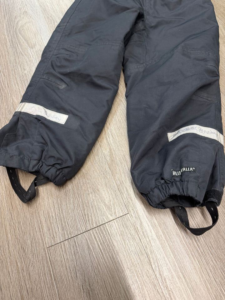 Villervalla Snow Pants – 122 (7Y) | Suspenders Adjustable Waist Hi-Vis Boot Straps | Play
