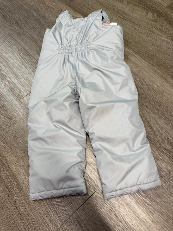 Old Navy Light Grey & Pink Zipper Snow Pants -3 Y