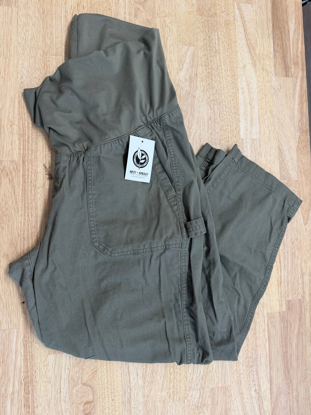 Maternity Green Chino Pants – L | Light Pilling Crotch | Play