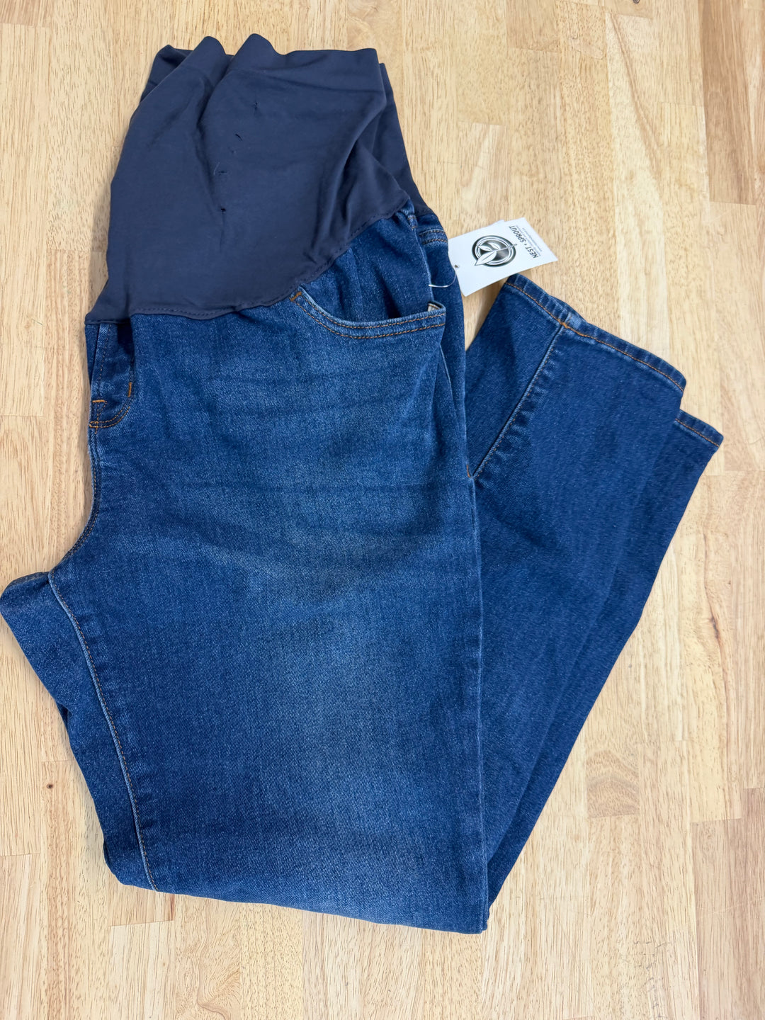Old Navy Maternity Full Panel Skinny Jeans – 14 | Medium Wash plat