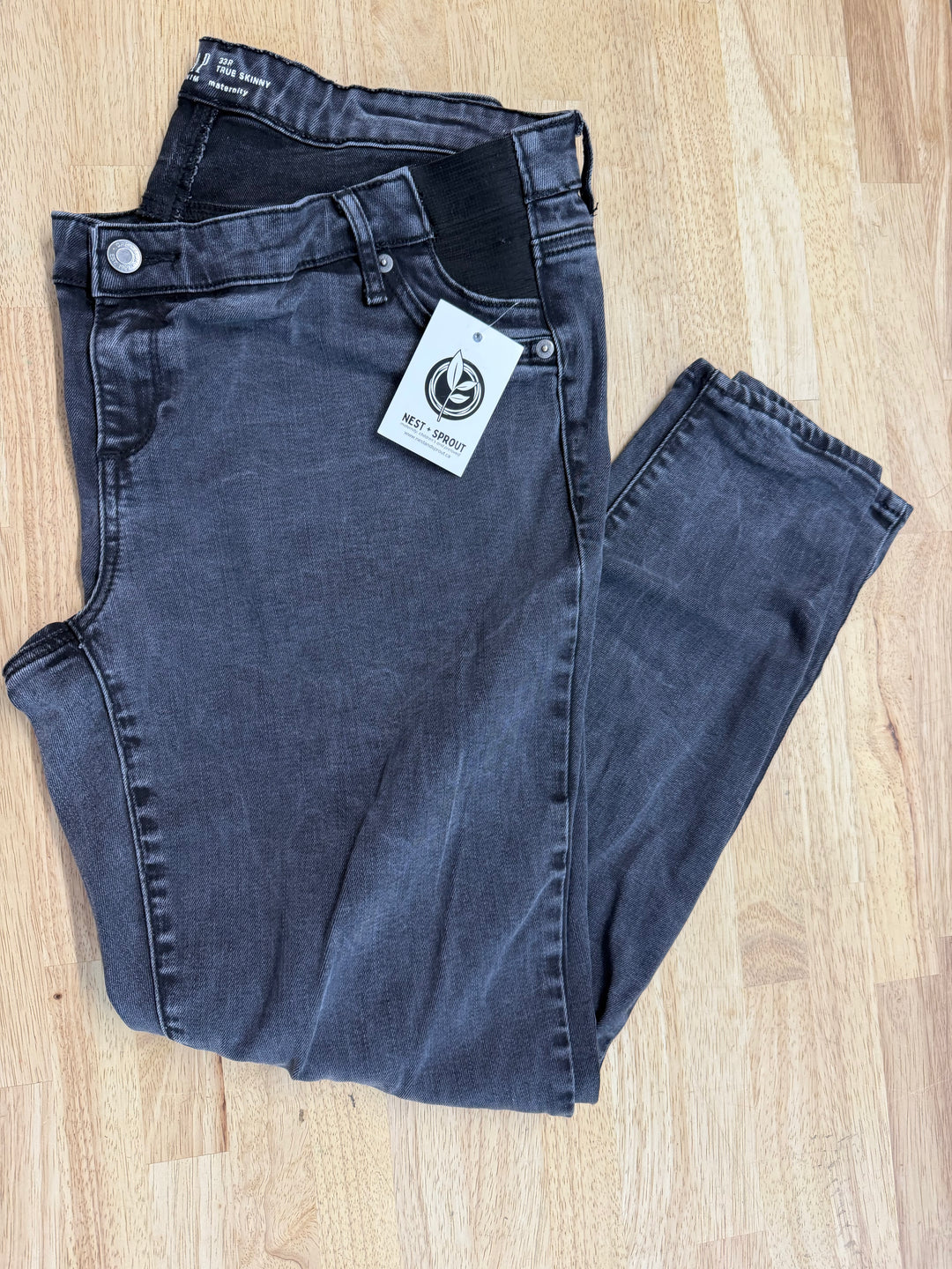 Gap True Skinny Maternity Jeans – 33R | Dark Wash Side Panels