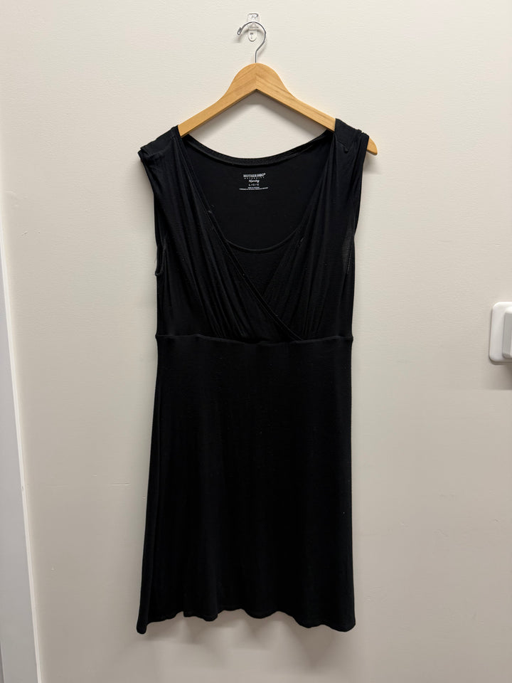 Motherhood Nursing Dress L – Black