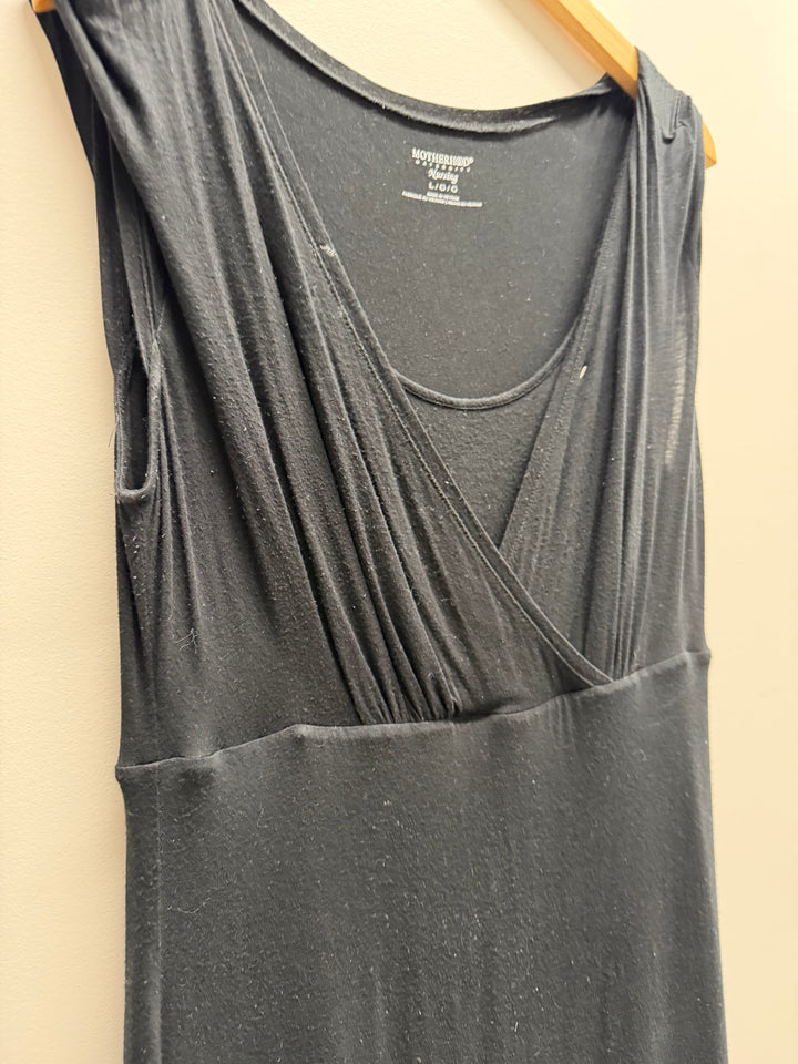 Motherhood Nursing Dress L – Black