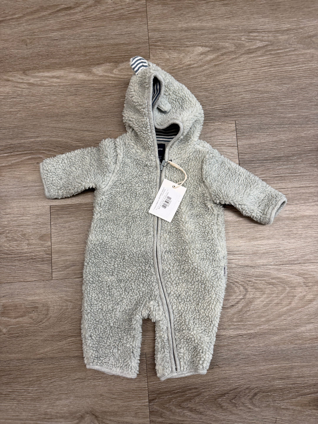 Baby Gap Hooded Bunting Suit Grey | Size 0–3M