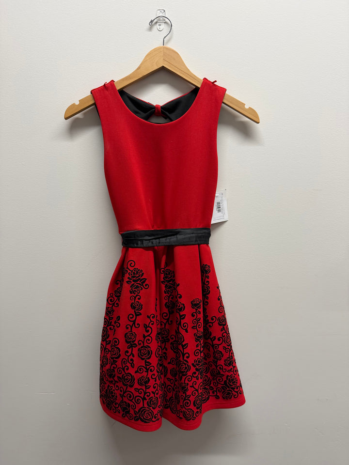 Special Occasion Dress Red Black Tulle | Size 12