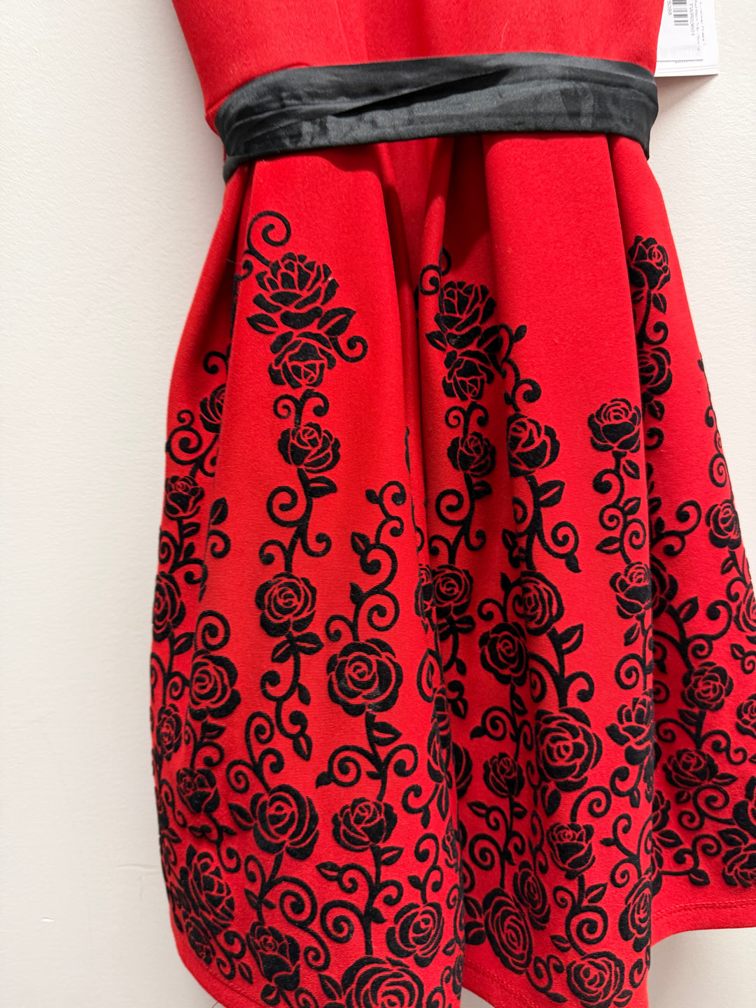 Special Occasion Dress Red Black Tulle | Size 12