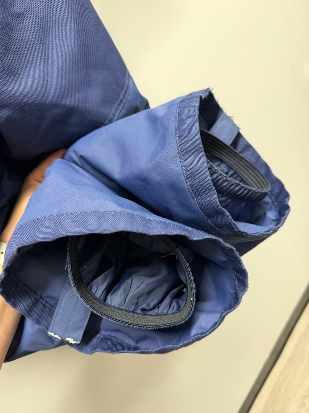 OshKosh One Piece Snowsuit – 8 | Lavender, Blue and Navy Stripes