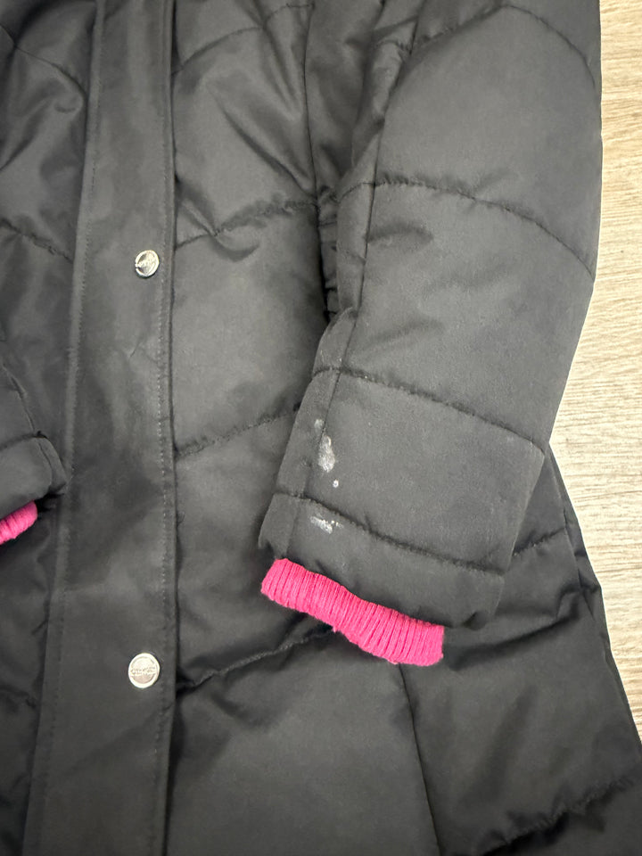OshKosh B'gosh Long Parka – 10 | Black | Fuchsia Lining | Faux Fur Hood