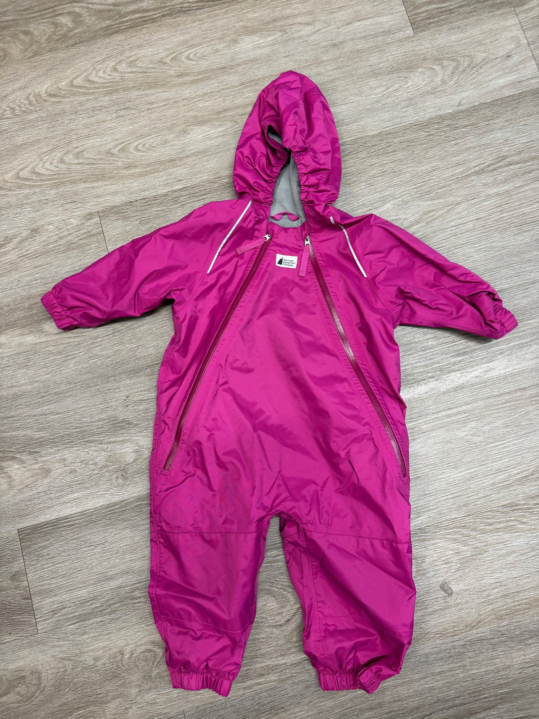 MEC One-Piece Fleece-Lined Rain Suit – 18M | Fuchsia Double Zipper
