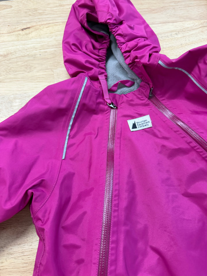 MEC One-Piece Fleece-Lined Rain Suit – 18M | Fuchsia Double Zipper