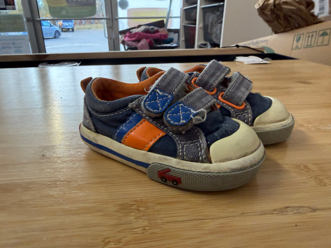 See Kai Run Sneaker – 4 | Navy and Orange