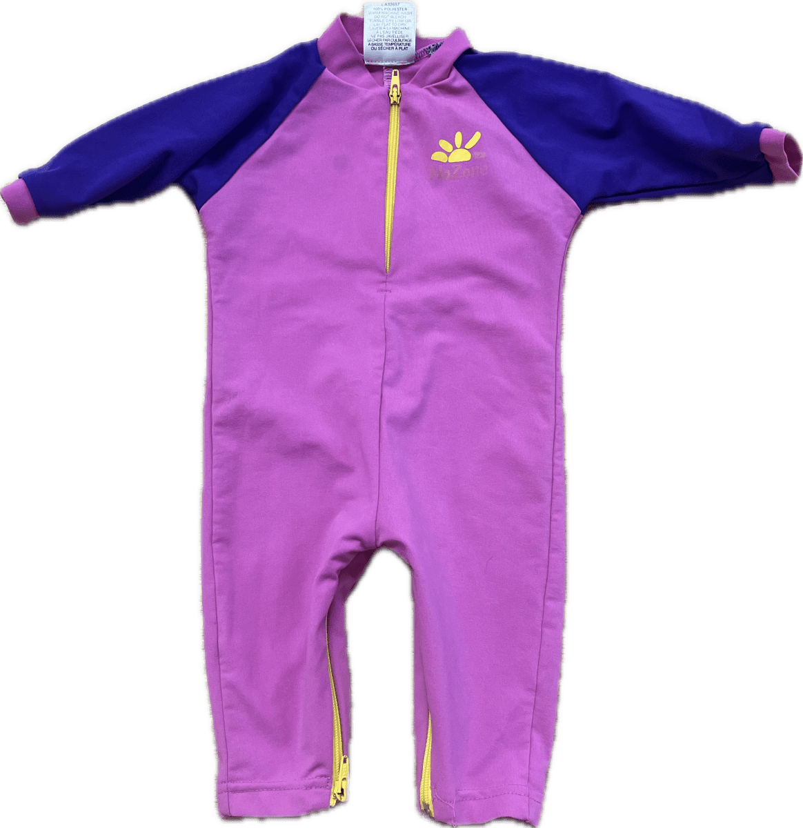 No Zone 0–6 Month Rash Guard – Fuchsia & Purple - Nest and Sprout - Consignment