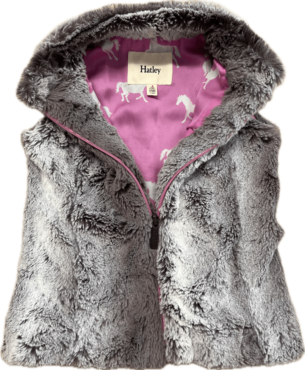 Hatley Faux Fur Vest (Size 4) - Nest and Sprout - Consignment