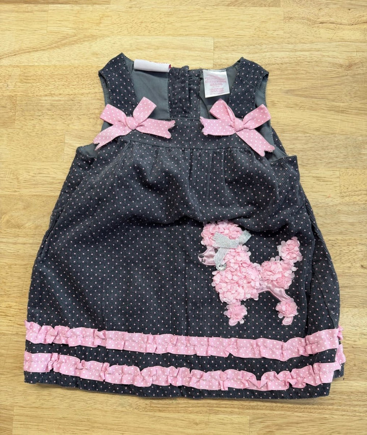 Young Hearts Corduroy Dress Poodle Appliqué | Size 18M - Nest and Sprout - Consignment