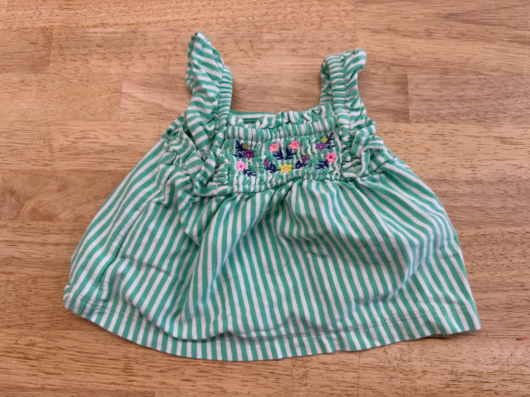 Carter’s Plaid Smocked Top Green | Size Newborn
