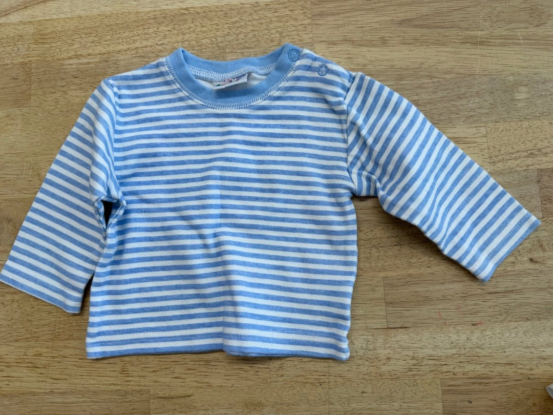 Smily Blue Shirt | 2 - 4M - Nest and Sprout - Consignment