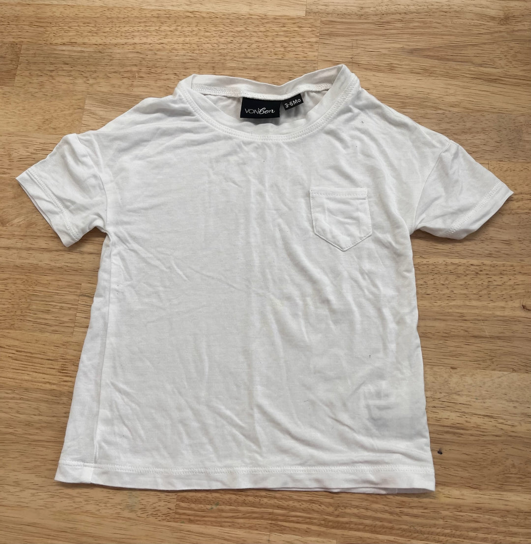 Vonbon 3-6M White T-Shirt