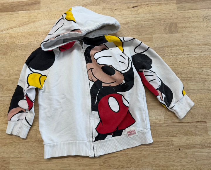 Zara Mickey Mouse Zip Sweatshirt | 3-4Y