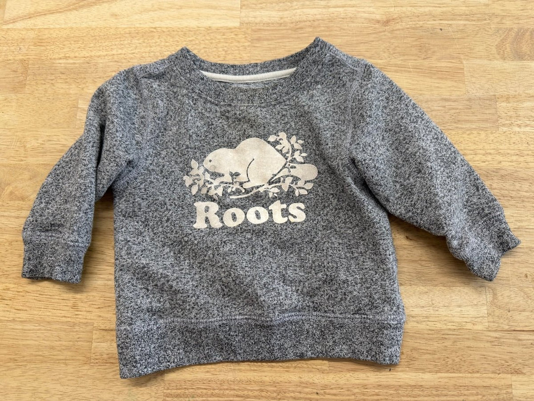 Roots Heather Grey Logo Shirt | 18 - 24M - Nest and Sprout - Consignment