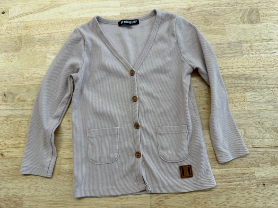 Beau Hudson Ribbed Cardigan Brown | Size 3 - Nest and Sprout - Consignment