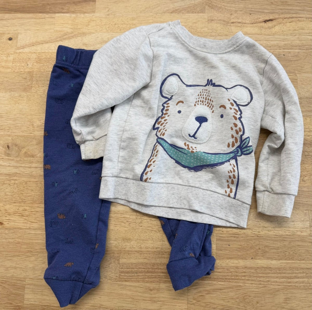 Carter’s Bear Outfit Grey Sweatpants | 2T - Nest and Sprout - Consignment