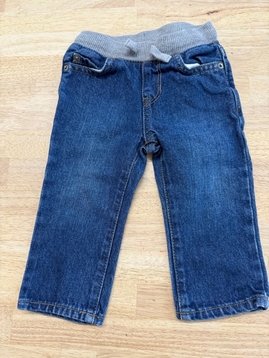 The Children’s Place Elastic Waist Jeans Dark Wash | 12m - Nest and Sprout - Consignment