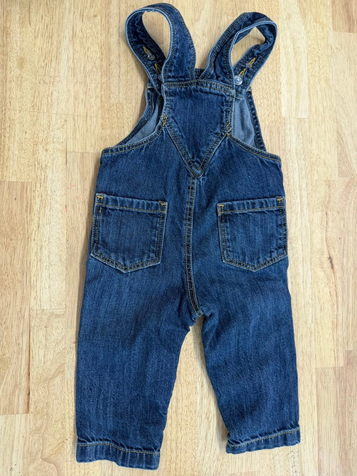 Old Navy Denim Overalls Medium Dark Wash | 12 - 18M - Nest and Sprout - Consignment