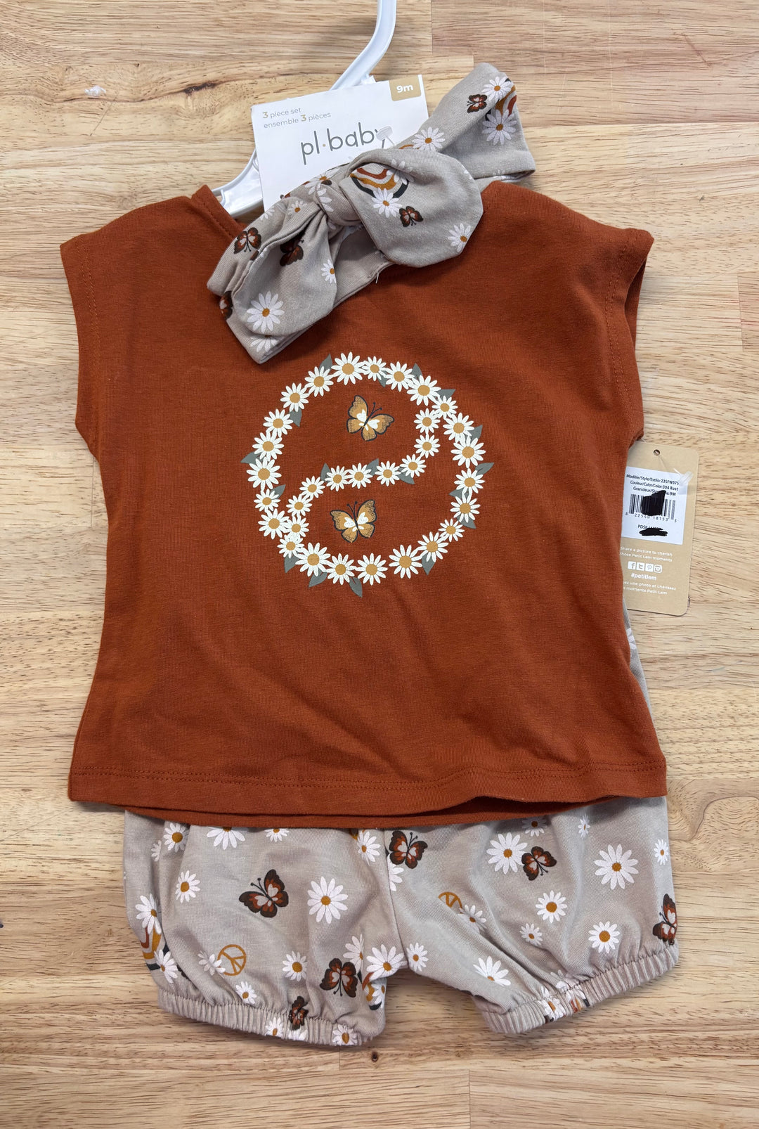 PL Baby 9M 3-Piece Set – Butterflies NWT