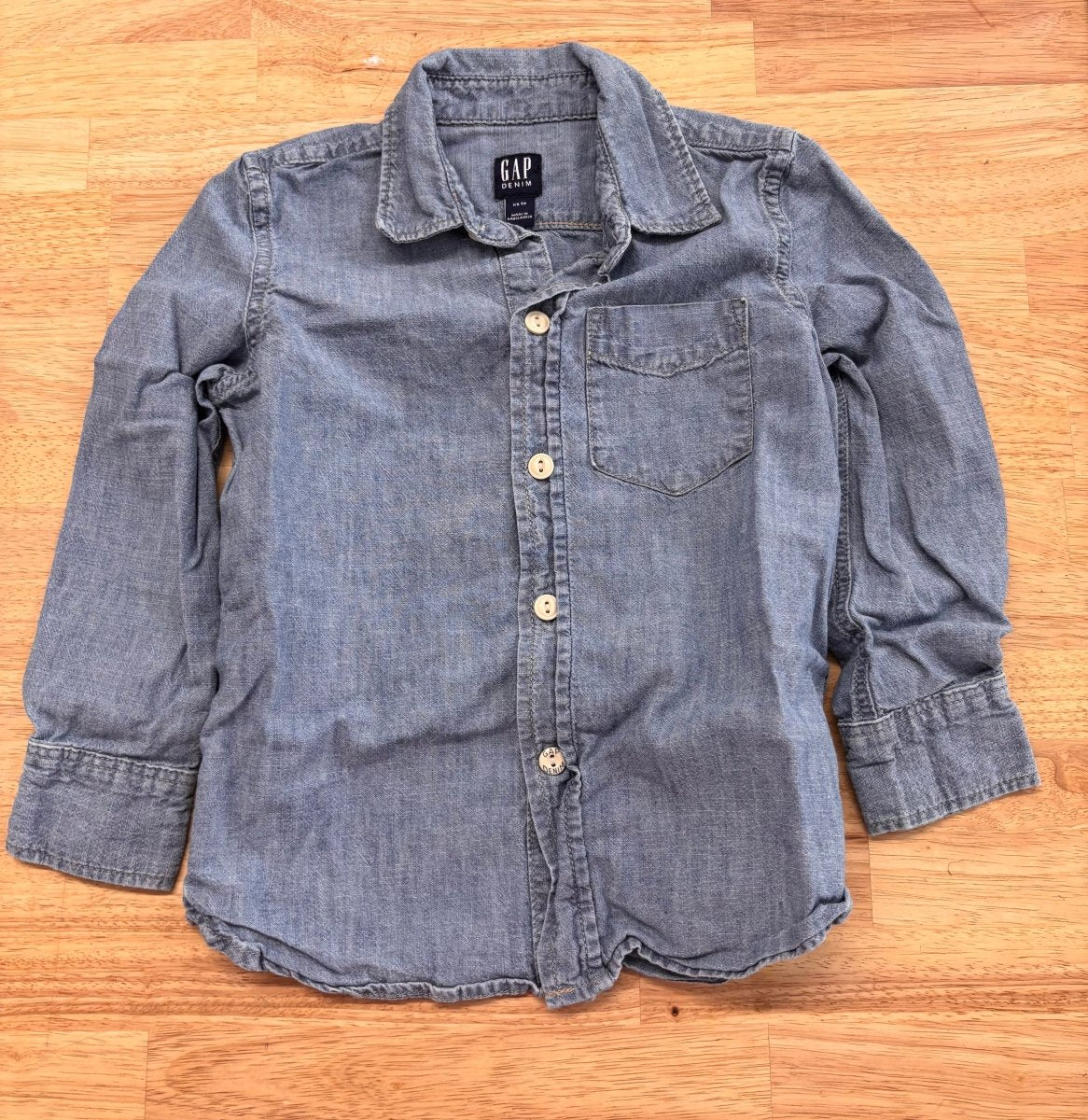 GAP Youth XS Denim Shirt – Button - Up - Nest and Sprout - Consignment