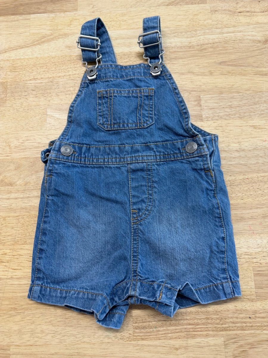 George Denim Shortalls – 6–12M - Nest and Sprout - Consignment