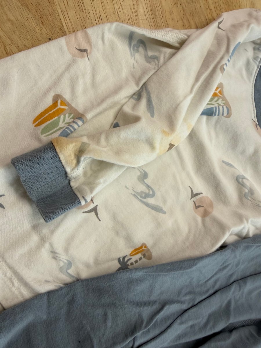 Nest Designs PJ Set – 12–18M | Surf Print Bamboo | Play - Nest and Sprout - Consignment