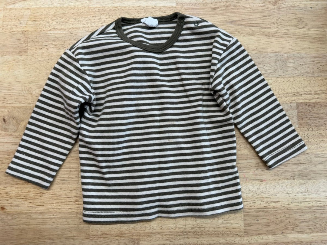 Jamie Kay Shirt – Size 1 | Green Cream Long Sleeve | Play - Nest and Sprout - Consignment
