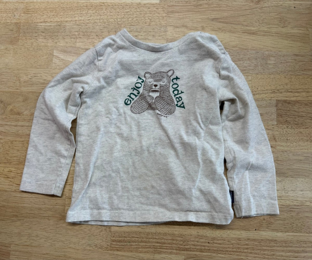 Noppies Long Sleeve Shirt – 12–18M | Cream Bear Graphic - Nest and Sprout - Consignment