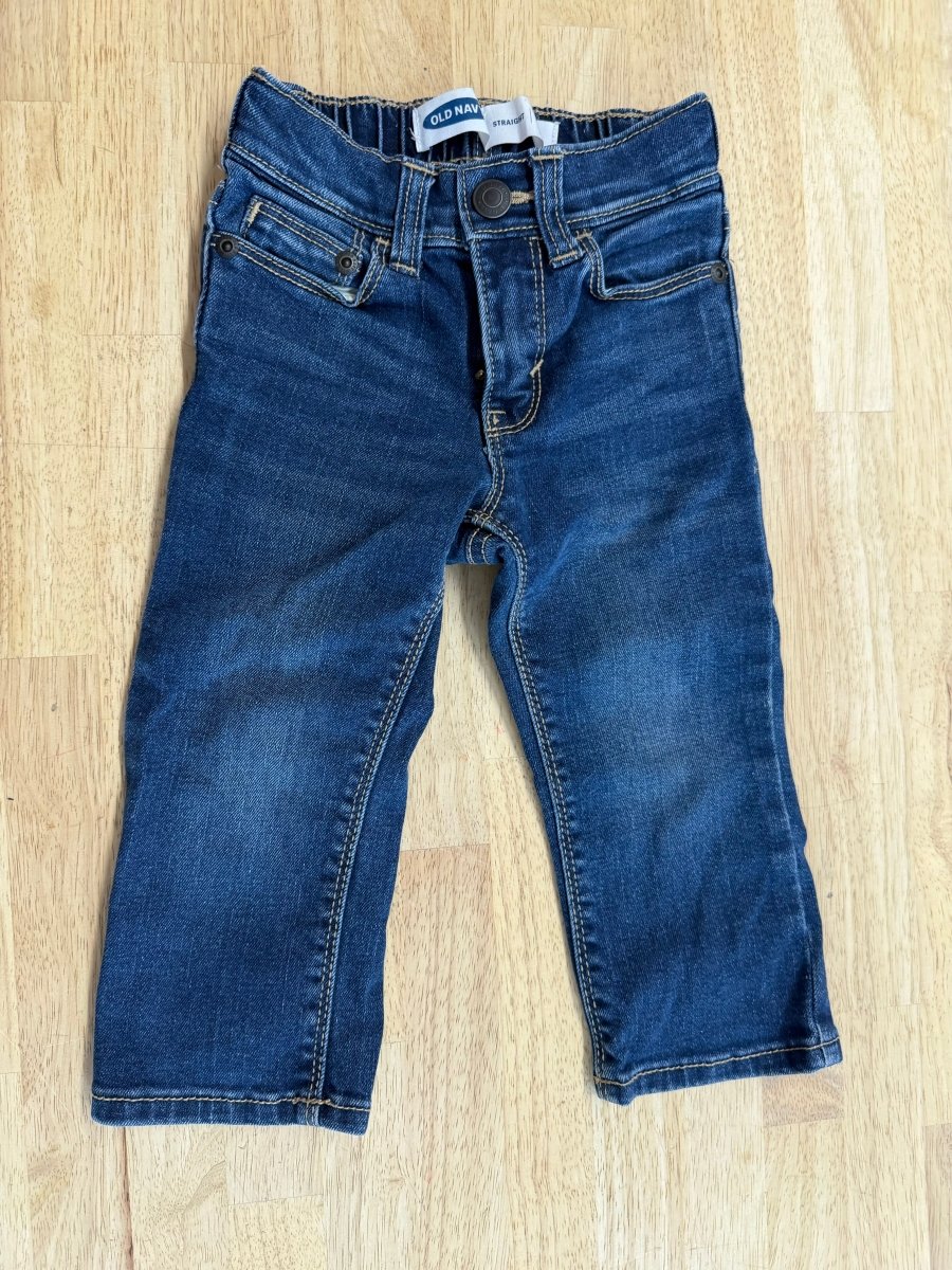 Old Navy Straight Leg Jeans | Medium Dark Wash 18 - 24 - Nest and Sprout - Consignment