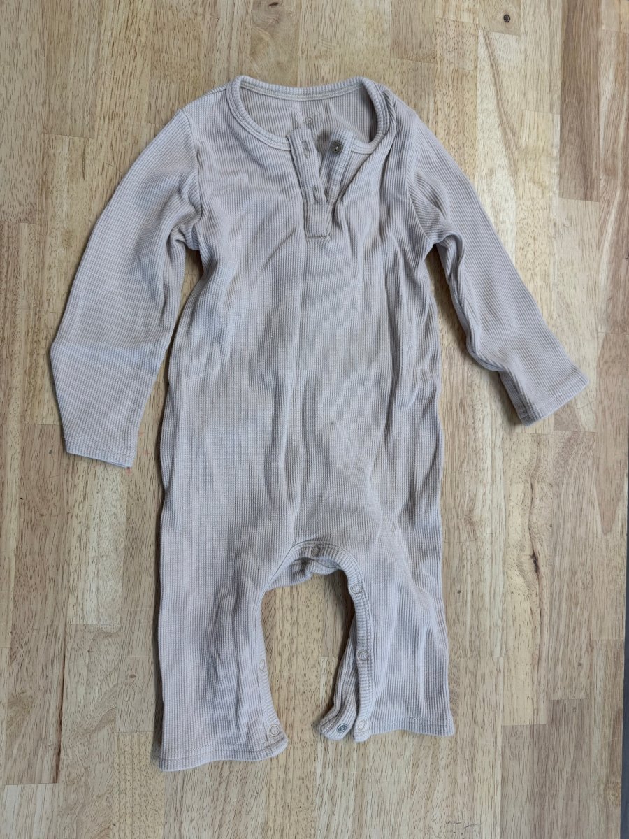 Kayla Angel Romper – 18–24M | Cream Waffle - Nest and Sprout - Consignment