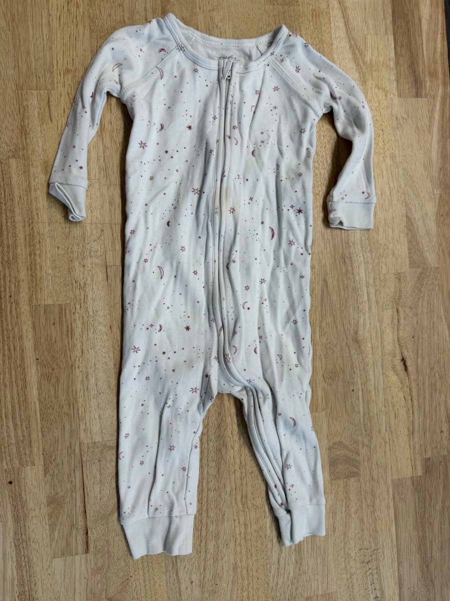 Pehr Sleeper – 12–18M | Cream Red Star Print | Play - Nest and Sprout - Consignment