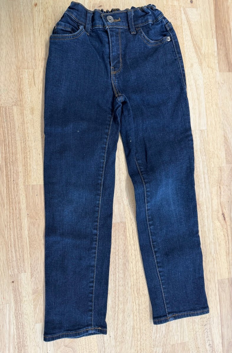 Children's Place Straight Stretch Jeans – 6 | Dark Wash Adjustable | Play - Nest and Sprout - Consignment