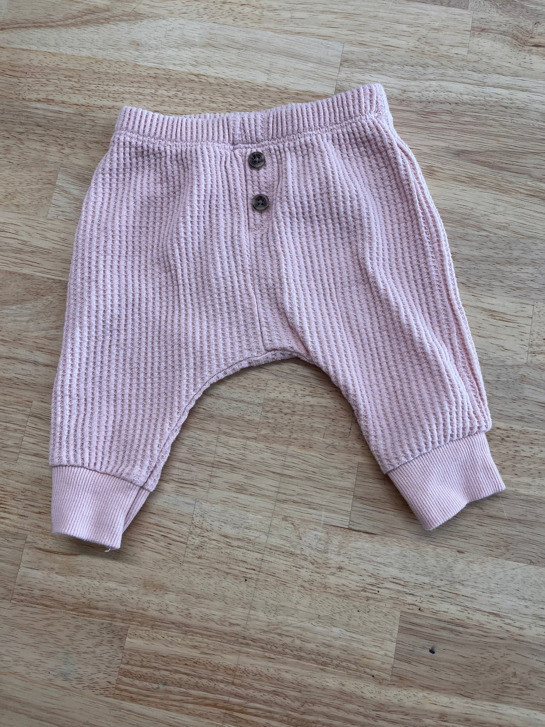 Old Navy 0-3M Harem Pink Waffle Pants