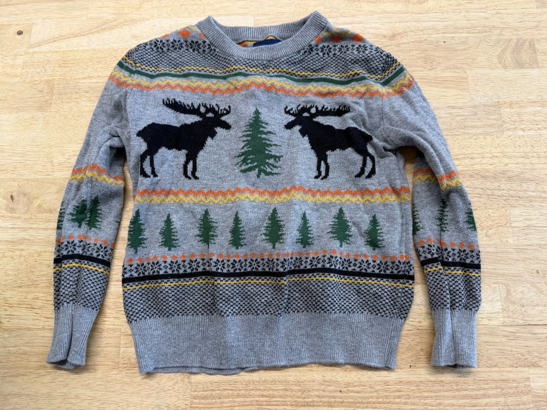 Andy & Evan Knit Sweater – 5 | Moose Print | Play - Nest and Sprout - Consignment