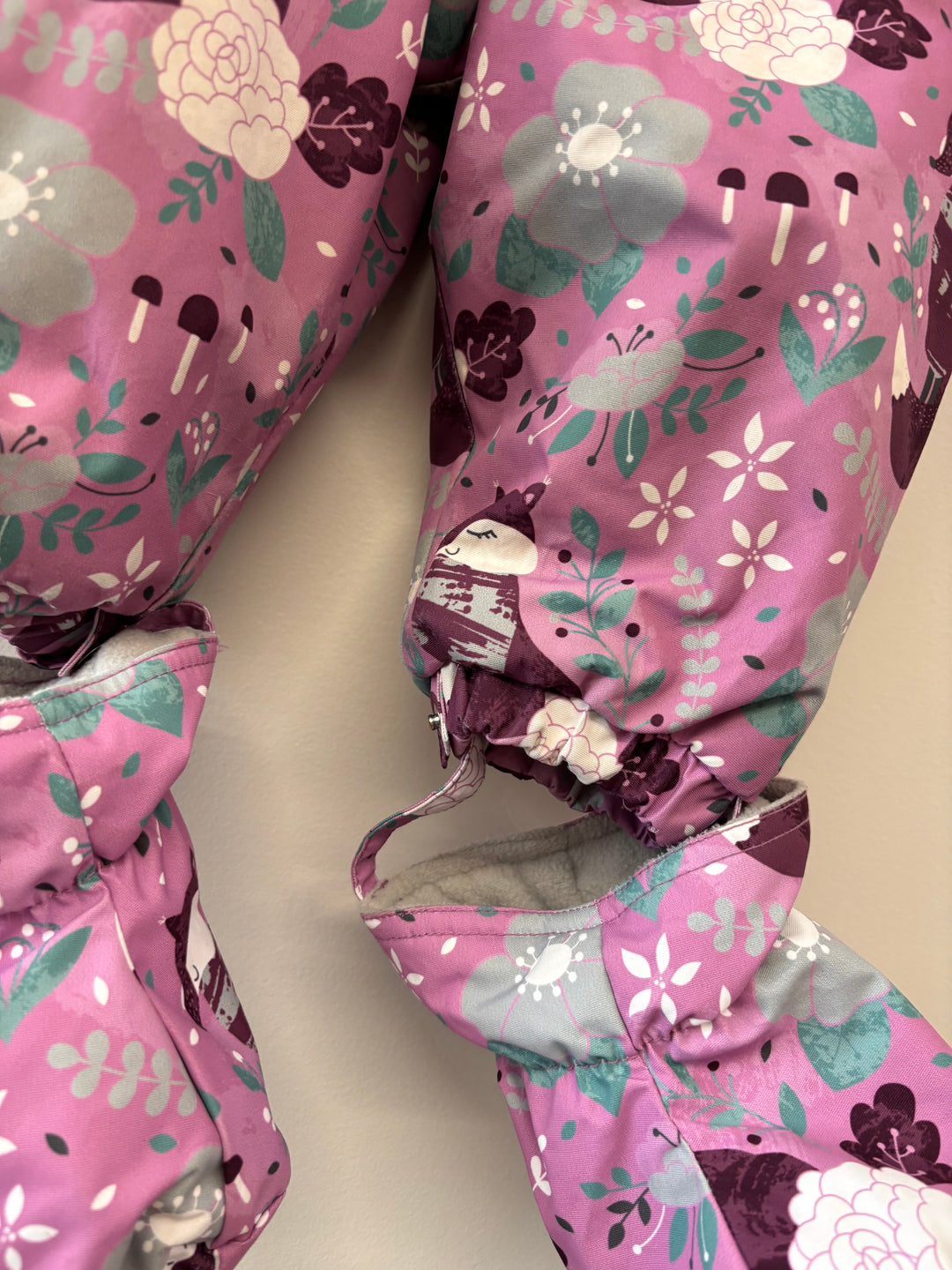 OshKosh Snowsuit – Size 12M Purple Fox Print