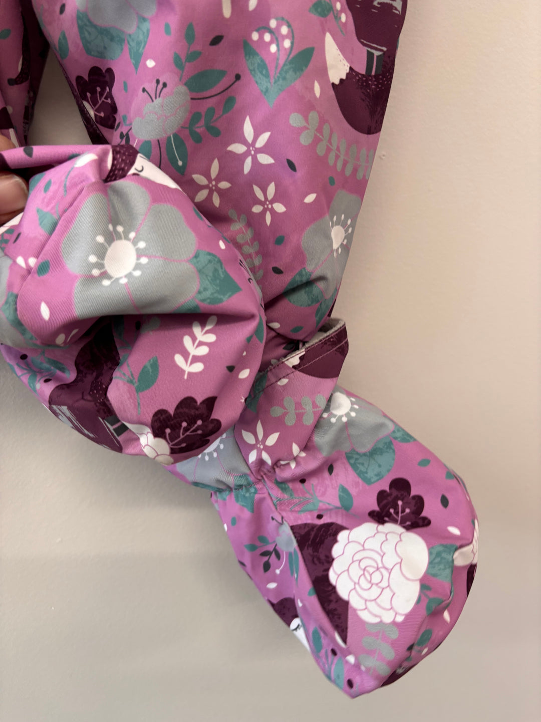 OshKosh Snowsuit – Size 12M Purple Fox Print