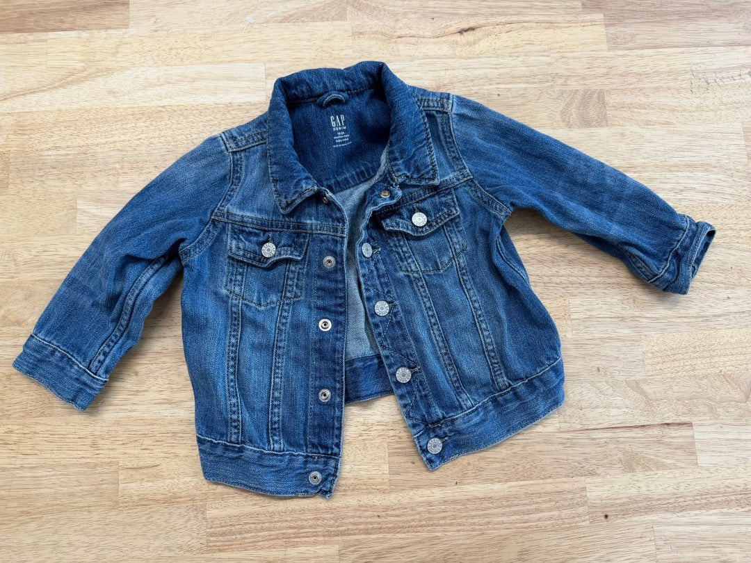 Gap Kids Denim Jacket – M | Medium Wash Snap - Up - Nest and Sprout - Consignment
