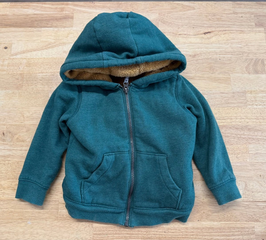 Carter's Hoodie – 24M | Forest Green Sherpa Lined - Nest and Sprout - Consignment