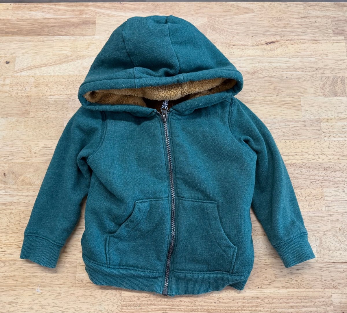Carter's Hoodie – 24M | Forest Green Sherpa Lined - Nest and Sprout - Consignment