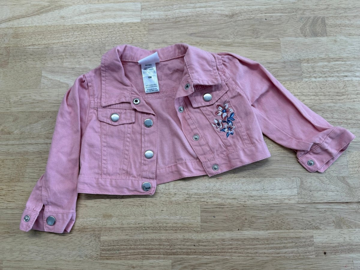 Little Lass Crop Jacket – 3T | Denim Pink - Nest and Sprout - Consignment