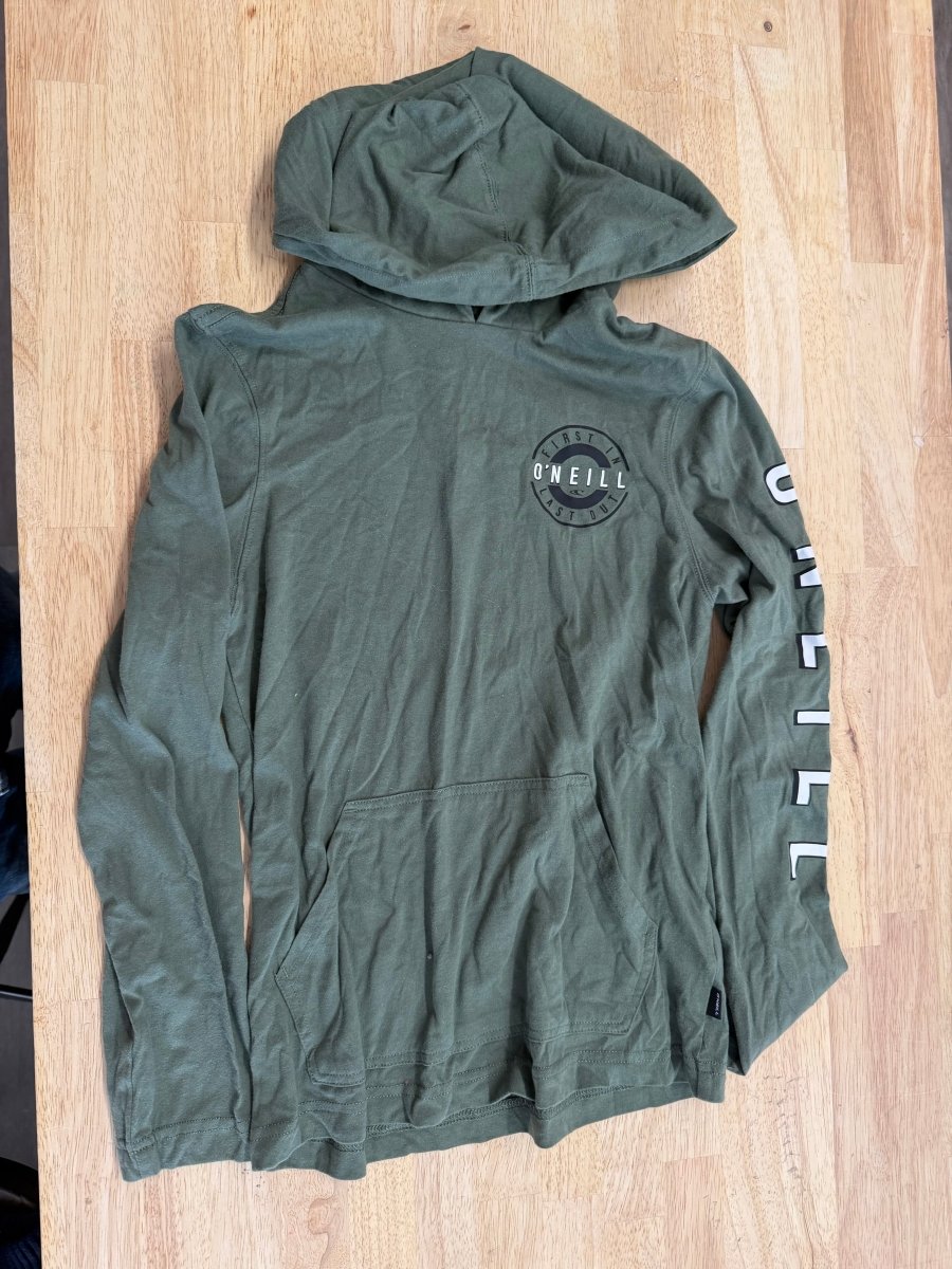 O'Neill Hooded Lightweight Shirt – 7–8Y | Forest Green - Nest and Sprout - Consignment